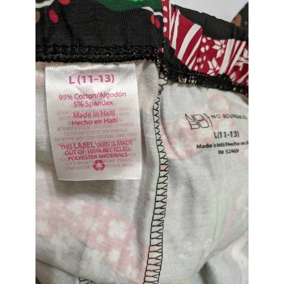 Dachshund dog Holiday Leggings Juniors L 11 13 Ankle Length NEW Christmas NOBO - Picture 5 of 5